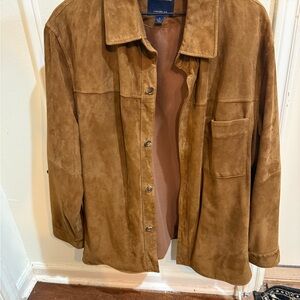 Brooks Brothers Tan Suede Shirt Jacket